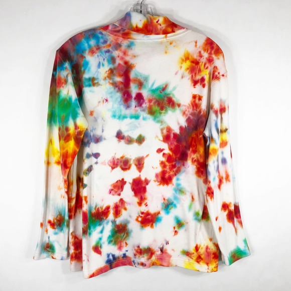 Pumpkin King Tie Dye Top Eagles Eye Sweater Jack o Lantern Pumpkin Halloween 822 - Picture 2 of 12